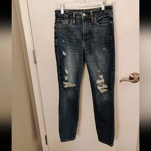 Old Navy High Rise Distressed Blue Jeans